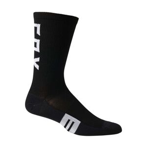 FOX Cyklistické ponožky klasické - FLEXAIR MERINO  - čierna/biela L-XL