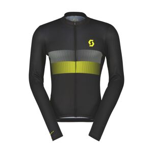 SCOTT Cyklistický dres s dlhým rukávom letný - RC TEAM 10 - čierna/žltá XL