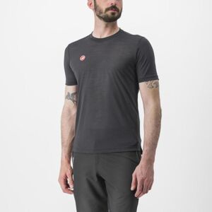 CASTELLI Cyklistické tričko s krátkym rukávom - MERINO - čierna 2XL
