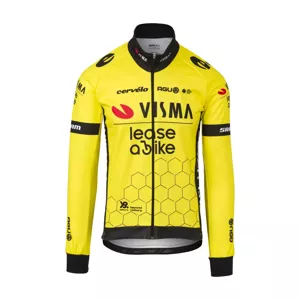 AGU Cyklistická zateplená bunda - REPLICA VISMA | LEASE A BIKE 2024 - žltá/čierna L