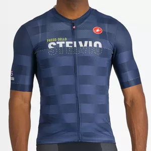 CASTELLI Cyklistický dres s krátkym rukávom - #GIRO107 STELVIO - modrá S