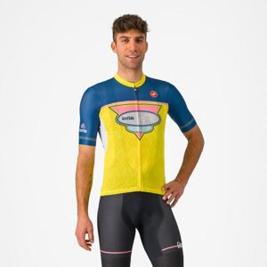 CASTELLI Cyklistický dres s krátkym rukávom - #GIRO107 OROPA - žltá/modrá S