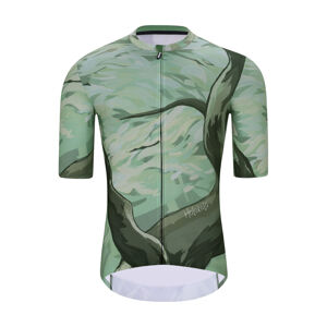 HOLOKOLO Cyklistický dres s krátkym rukávom - FOREST - zelená/hnedá S